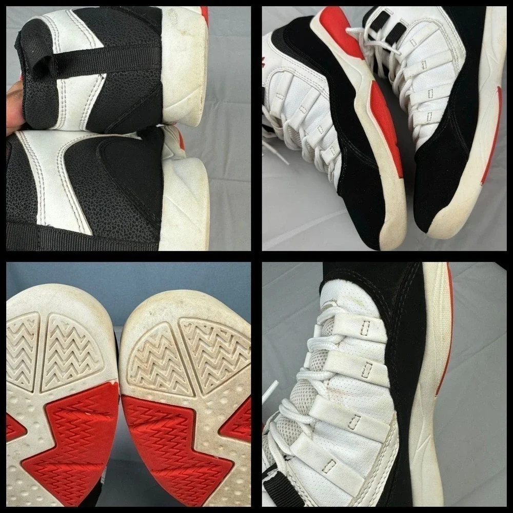 Shaq Basketball Retro Athletic Sneakers Shoes‎ Red Black White Size Youths 5.5 D